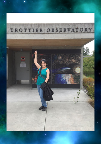 Teresa Robeson at Trottier Observatory at Simon Fraser University, Vancouver, British Columbia, Canada